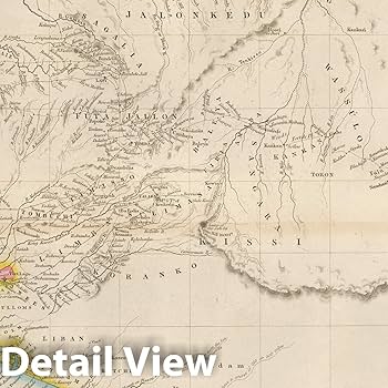 Amazon｜歴史的な地図| アフリカ西海岸の地図、ギニア、ガンビア